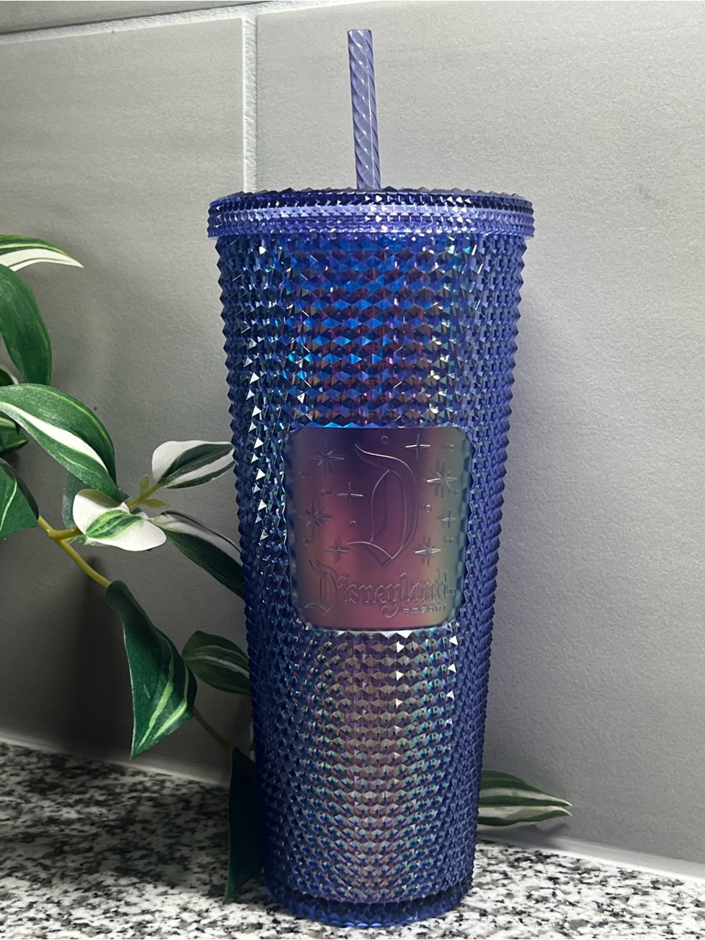 Disney Starbucks Iridescent Studded Tumbler - Purple Blue